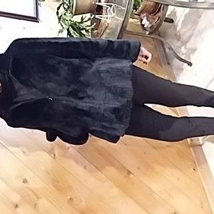 Black Sheared Beaver Jacket by Zuki